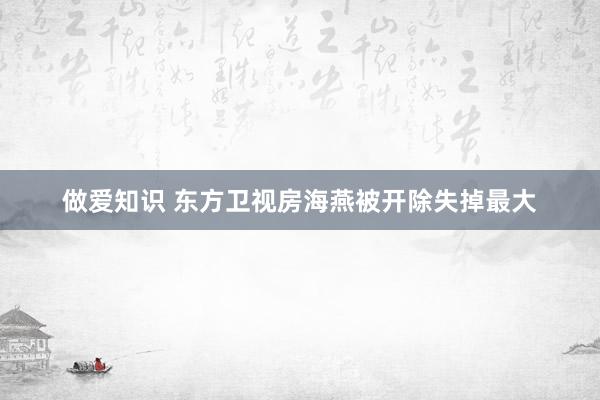 做爱知识 东方卫视房海燕被开除失掉最大